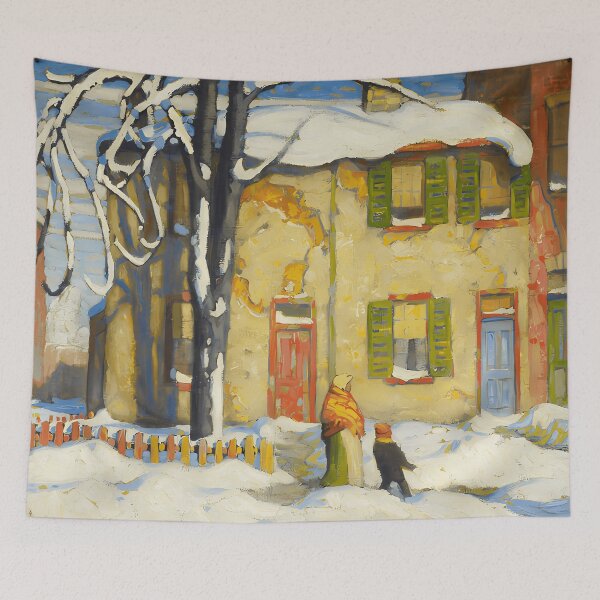 Item preview, Old House, Toronto Winter by Lawren Harris designed and sold by TheRedVineyard.
