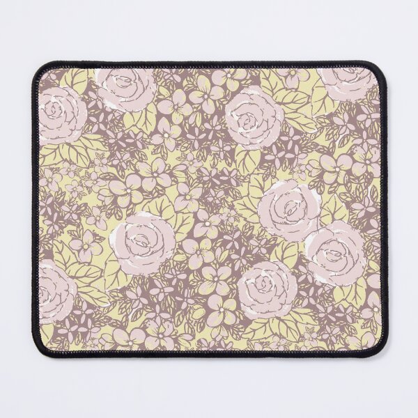 Item preview, Butter & Piglet_Pink on Yellow_Pattern Design designed and sold by ElaMilkoDESIGN.