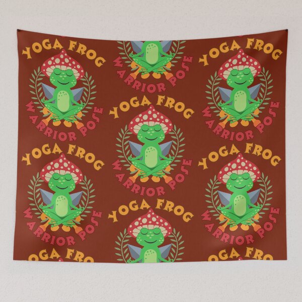 Item preview, Yoga Frog Warrior Pose designed and sold by PARADISEGLOBE.