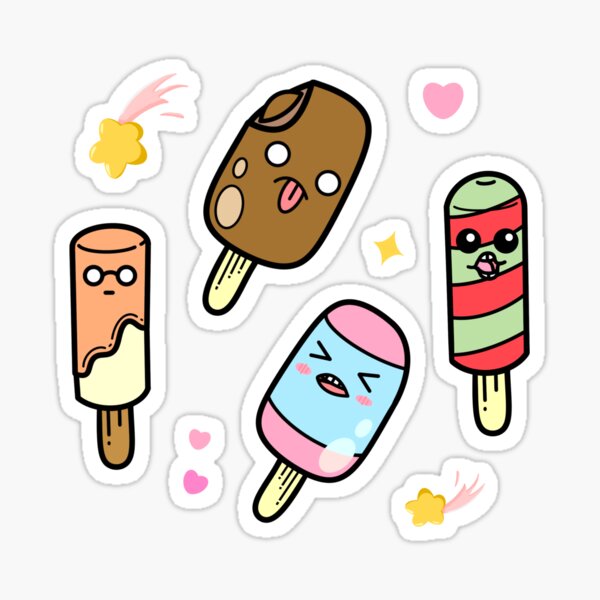 Sticker Doodle Art Ice Cream Cone 01