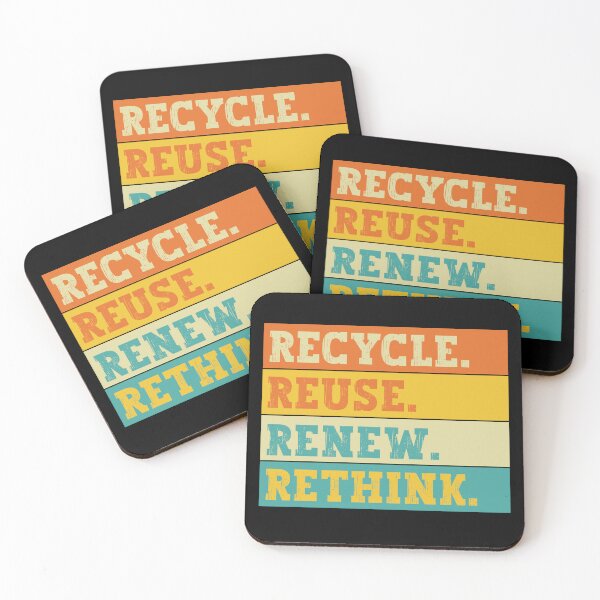 Item preview, Funny Recycle Reuse Renew Rethink Earth Day Cool Earth Friendly Gift Idea designed and sold by Luxoss.