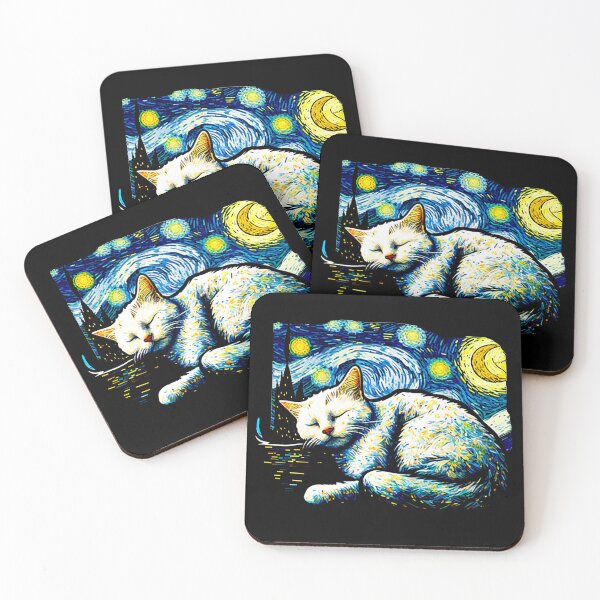 Item preview, Van Gogh Cat Starry Night Van Gogh Cat Lovers designed and sold by Vangoholic.