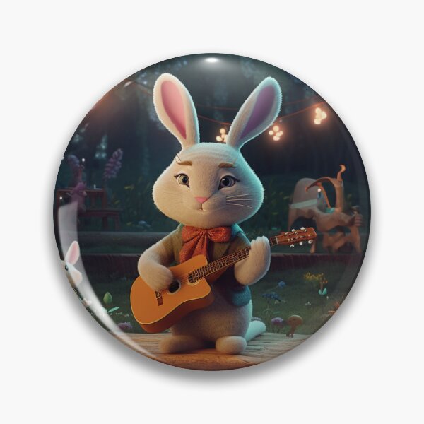 Item preview, cute rabbit musician, playing music in a magical concert hall 1-1 designed and sold by KrazyFantasy.