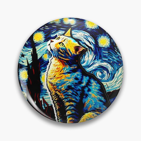 Item preview, Van Gogh Cat Starry Night Van Gogh Cat Lovers designed and sold by Vangoholic.