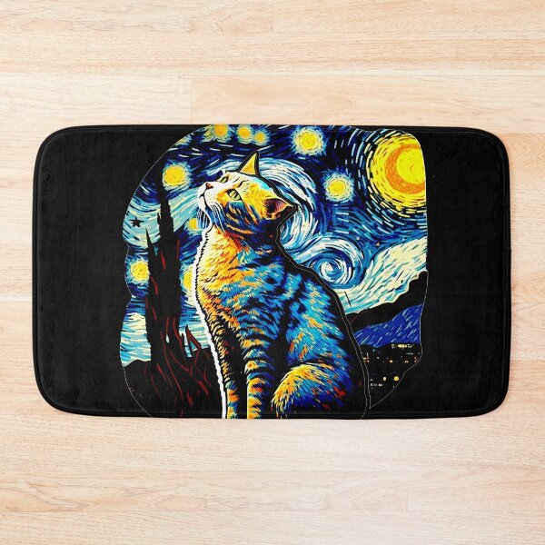 Item preview, Van Gogh Cat Starry Night Van Gogh Cat Lovers designed and sold by Vangoholic.