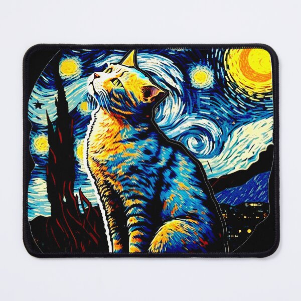 Item preview, Van Gogh Cat Starry Night Van Gogh Cat Lovers designed and sold by Vangoholic.