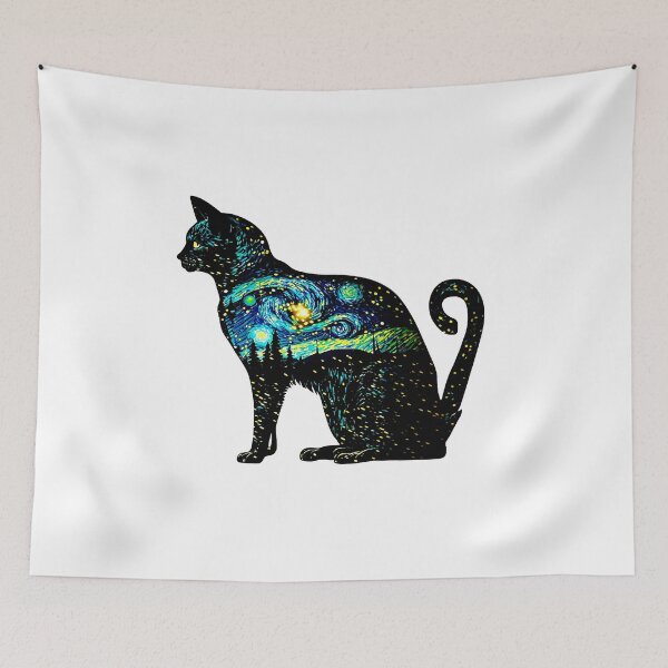 Item preview, Van Gogh Cat Starry Night Van Gogh Cat Lovers designed and sold by Vangoholic.