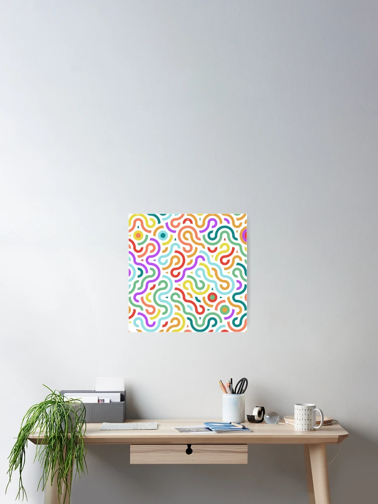 Thumbnail 2 of 3, Poster, Colorful Organic Pattern designed and sold by AzlanStudio.