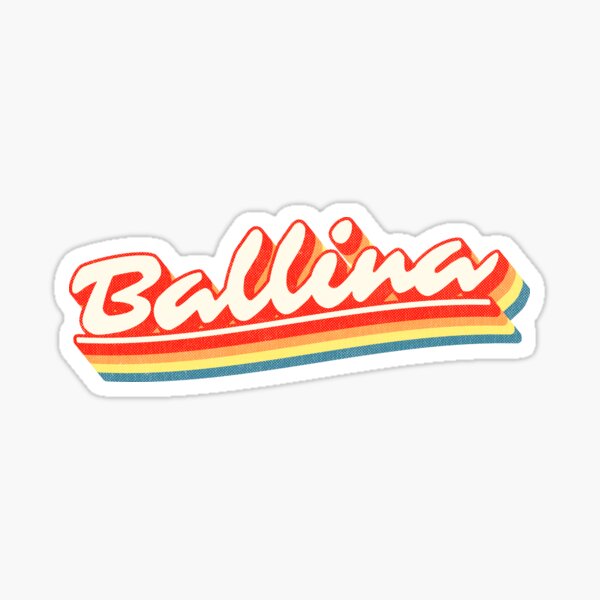 Ballina, NSW | Retro Rainbow Sticker