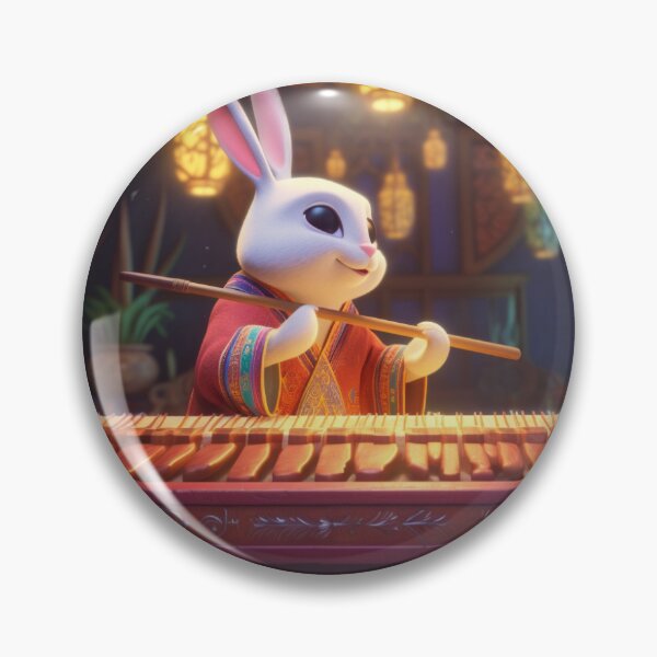 Item preview, cute rabbit musician, playing chinese instrument in a magical concert hall 1-3 designed and sold by KrazyFantasy.