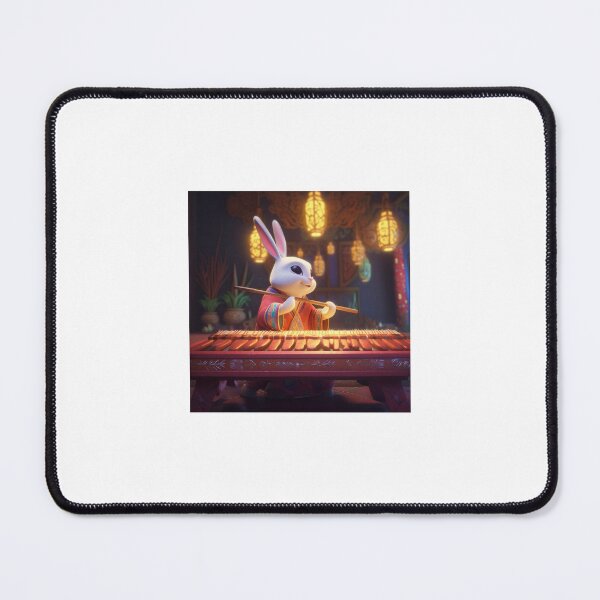 Item preview, cute rabbit musician, playing chinese instrument in a magical concert hall 1-3 designed and sold by KrazyFantasy.