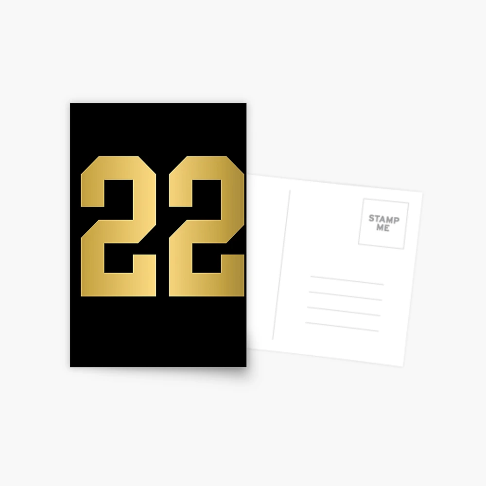 Golden Number 22 - Sports Numbers 