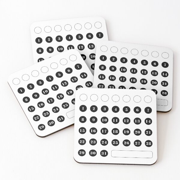 Item preview, Bold Blank Monthly Calendar With Black Circle Number designed and sold by Ching Teoh.