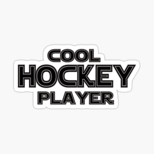 "Cool Hockey Player Tshirt Design Gift Idea" Sticker by werdanepo
