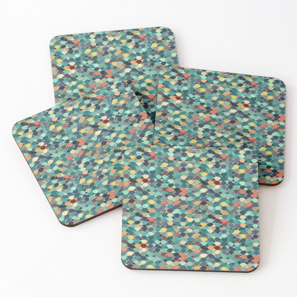 Item preview, Colorful scale-shaped tiles pattern designed and sold by Niellartshop.