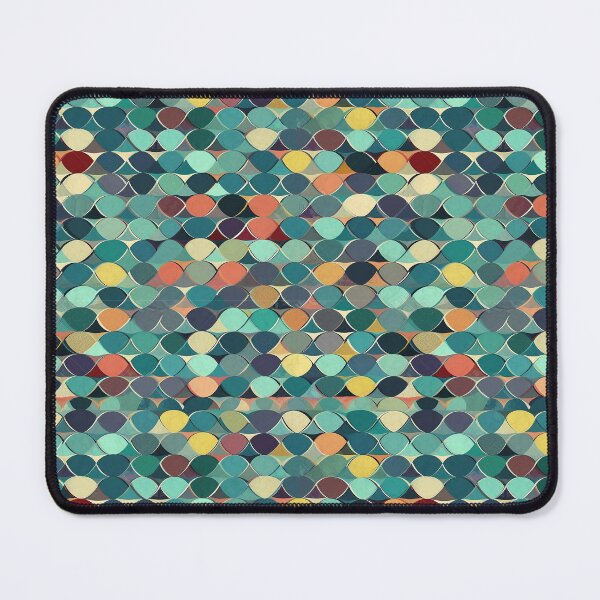 Item preview, Colorful scale-shaped tiles pattern designed and sold by Niellartshop.