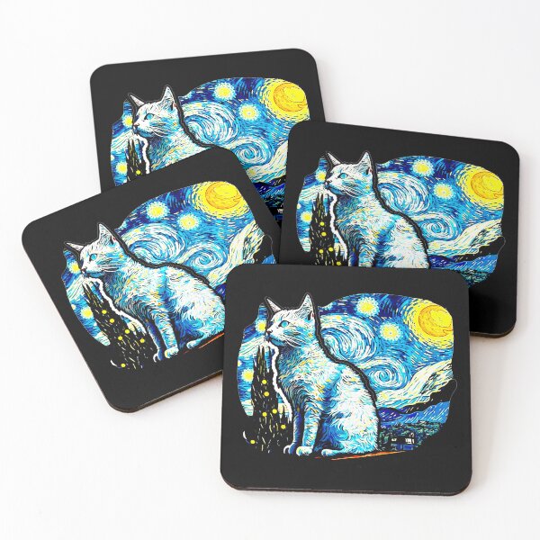 Item preview, Van Gogh Cat Starry Night Van Gogh Cat Lovers designed and sold by Vangoholic.