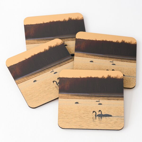 Item preview, Whooper swan sunset view designed and sold by Jouko Lehto Photography.