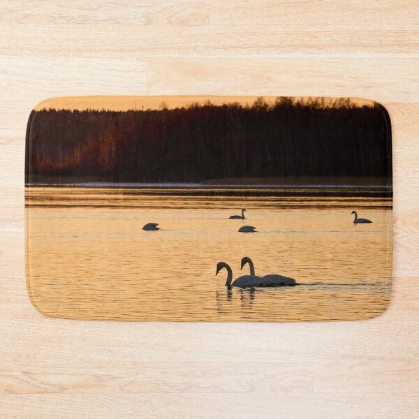 Item preview, Whooper swan sunset view designed and sold by Jouko Lehto Photography.