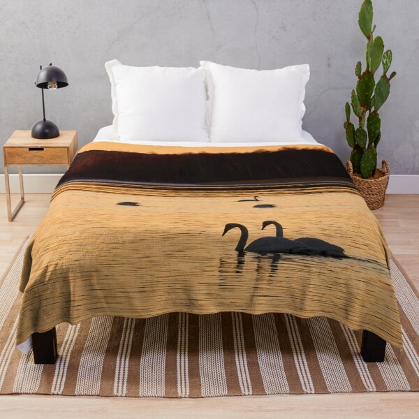 Item preview, Whooper swan sunset view designed and sold by Jouko Lehto Photography.