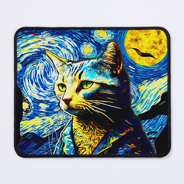 Item preview, Van Gogh Cat Starry Night Van Gogh Cat Lovers designed and sold by Vangoholic.