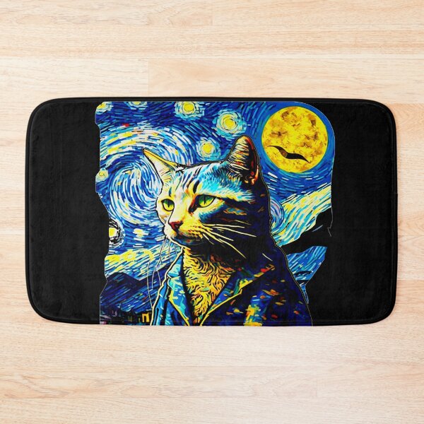Item preview, Van Gogh Cat Starry Night Van Gogh Cat Lovers designed and sold by Vangoholic.