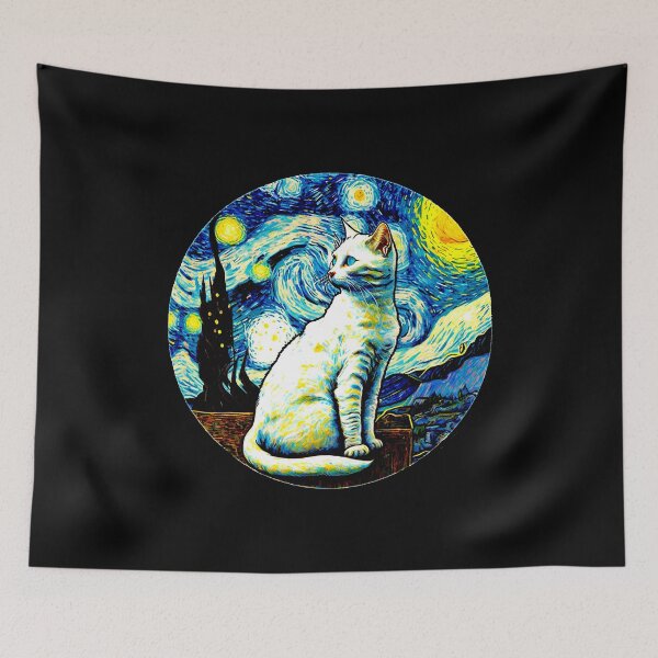 Item preview, Van Gogh Cat Starry Night Van Gogh Cat Lovers designed and sold by Vangoholic.