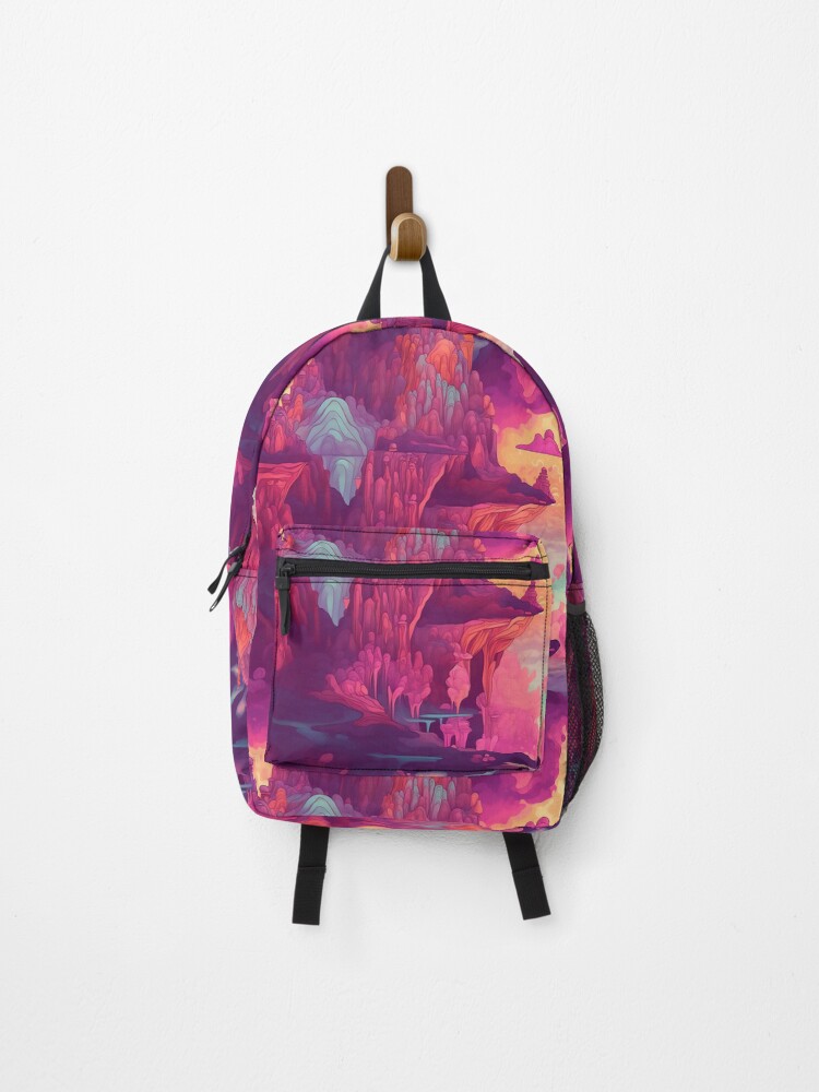 Thumbnail 1 of 3, Backpack, Pink Pillars designed and sold by CreateTime.