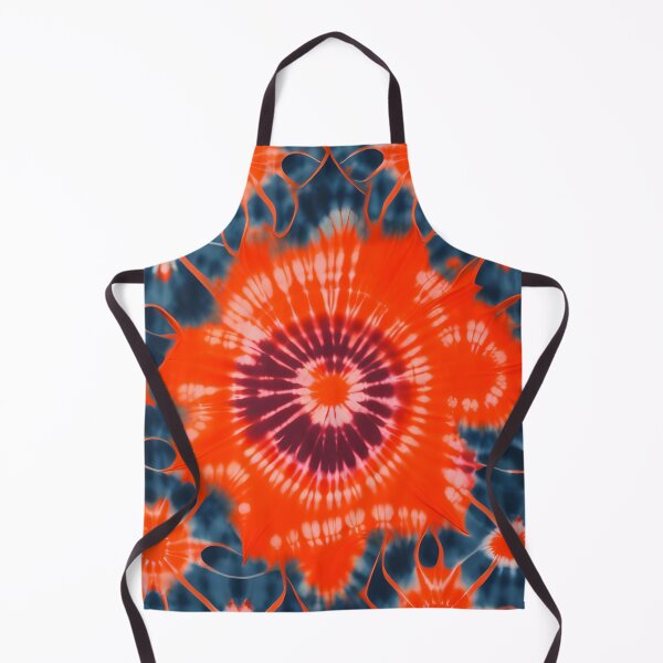 Artikelvorschau, Orange & Indigo Tie Dye Shibori Muster - Sunburst Tie Dye Muster, entworfen und verkauft von Tamas Das.