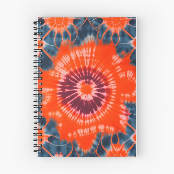 Artikelvorschau, Orange & Indigo Tie Dye Shibori Muster - Sunburst Tie Dye Muster, entworfen und verkauft von Tamas Das.