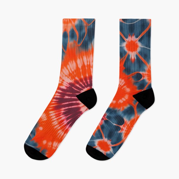 Artikelvorschau, Orange & Indigo Tie Dye Shibori Muster - Sunburst Tie Dye Muster, entworfen und verkauft von Tamas Das.