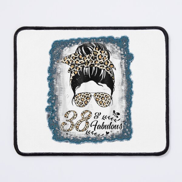 Item preview, 38 Years Old Fabulous Messy Bun Leopard 38th Birthday designed and sold by gabihat.