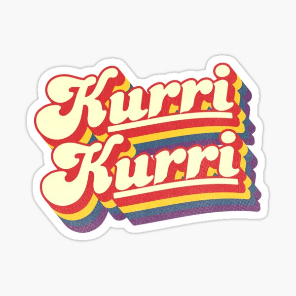 "Kurri Kurri, NSW Retro Rainbow" Sticker by retroready Redbubble
