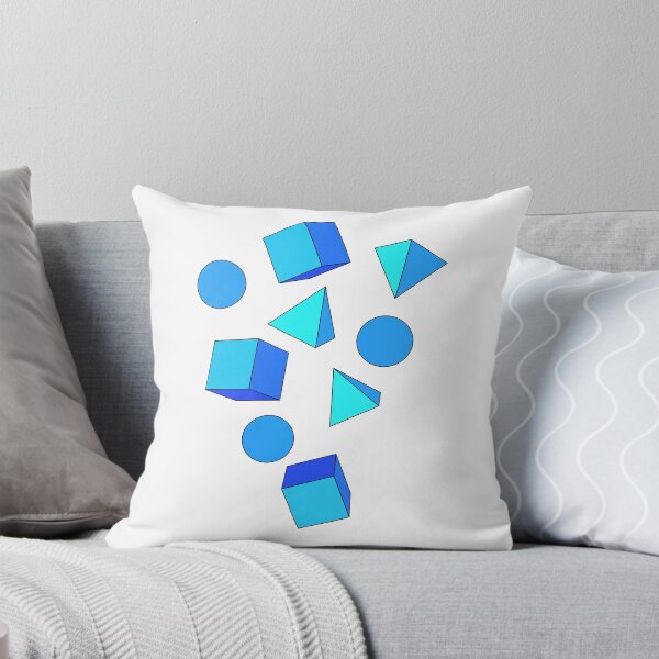 Item preview, Floating Geometric Shapes in shades of blue designed and sold by Shapes-Design.