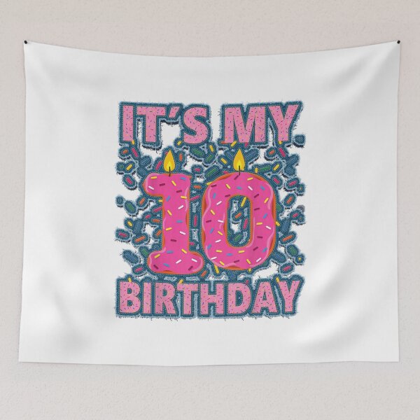 Item preview, Sweet donut It's My 10th Birthday 10 Yrs Old designed and sold by gabihat.