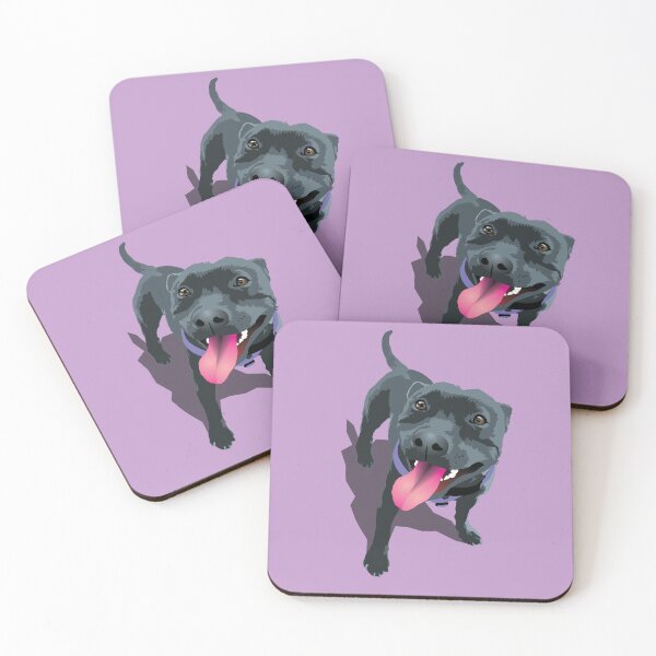 Item preview, Panting Dog Staffy Purple designed and sold by Bloomin'  Arty Families.