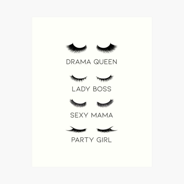Drama Queen Lashes Art Print