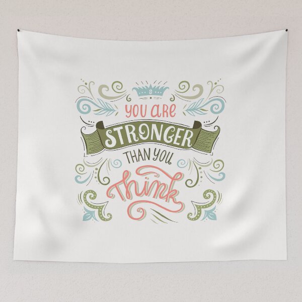 Item preview, You are stronger than you think, Motivational Quote designed and sold by graphic-genie.
