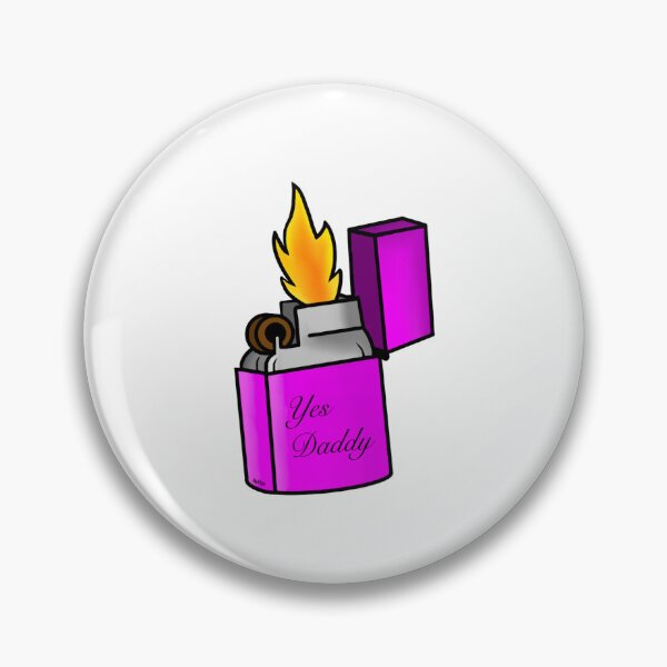 Item preview, “Yes Daddy” cute pink lighter designed and sold by merksucks.
