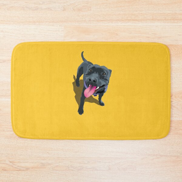 Item preview, Panting Dog Staffy Sunflower designed and sold by Bloomin'  Arty Families.