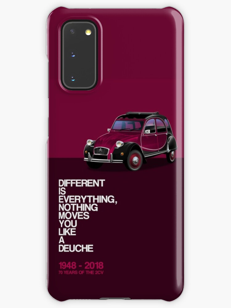 Coque Et Skin Adhesive Samsung Galaxy Art Poster 70e Anniversaire De Citroen 2cv Par Rjwautographics Redbubble