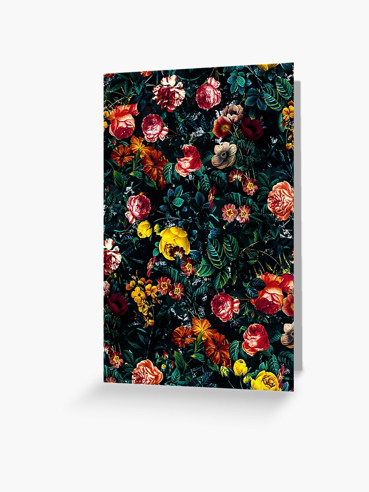 Night Garden XXX Greeting Card for Sale by Burcu Korkmazyurek  