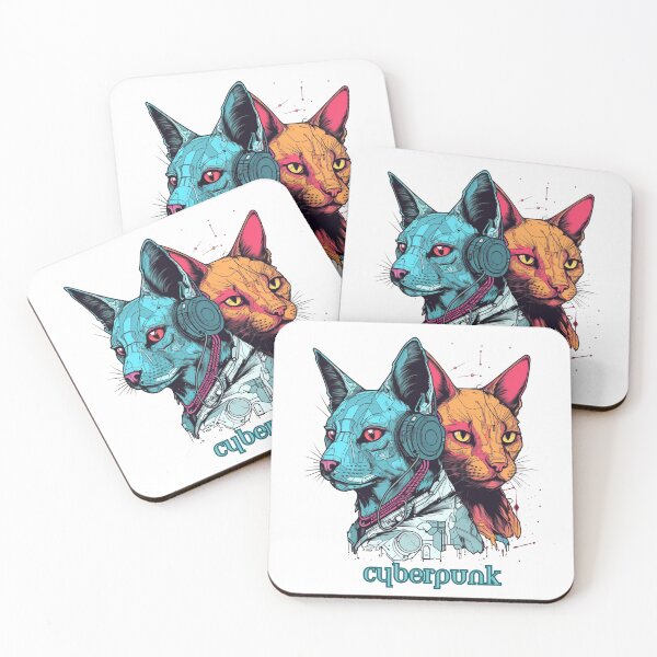 Item preview, Cyberpunk Dog and Cat designed and sold by LuckyCatStore.