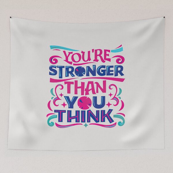 Item preview, You are stronger than you think, Motivational Quote designed and sold by graphic-genie.