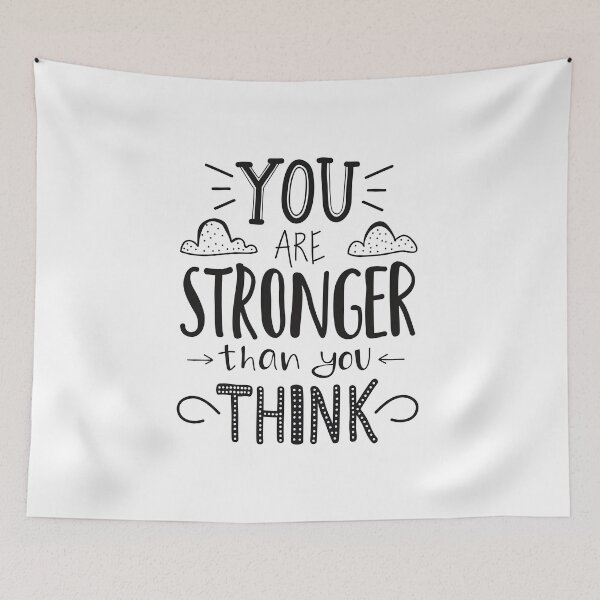 Item preview, You are stronger than you think, Motivational Quote designed and sold by graphic-genie.
