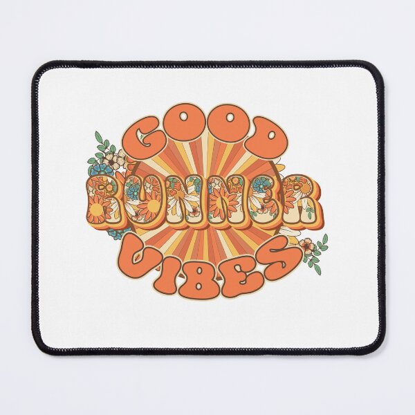 Item preview, Good vibes Runner retro quote gift for running Vintage floral pattern designed and sold by HomeCoquette.