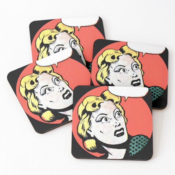Item preview, Blonde Hair Shocked Vintage Comic Woman designed and sold by MadfishDesigns.