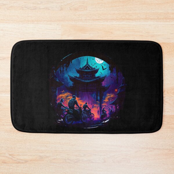 Item preview, Futuristic Asian Temple with Motorbike Magic designed and sold by RRebellion.