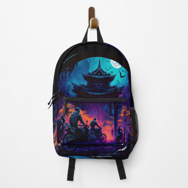 Item preview, Futuristic Asian Temple with Motorbike Magic designed and sold by RRebellion.