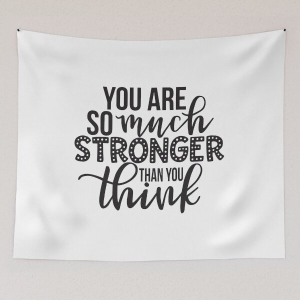 Item preview, You are stronger than you think, Motivational Quote designed and sold by graphic-genie.